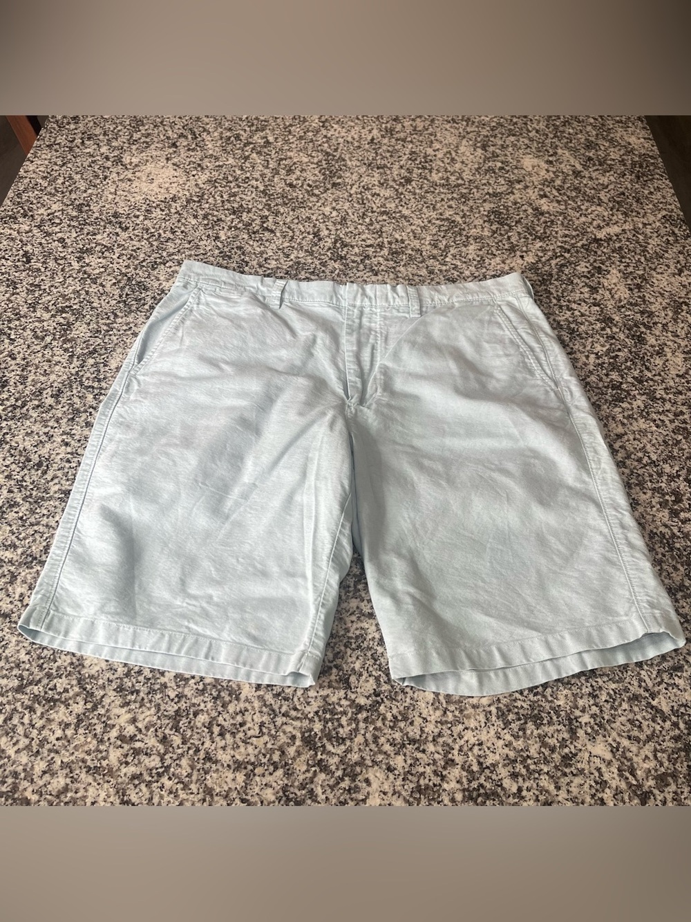 J. Crew crew chino shorts 10.5 inch inseam size 36 light blue preppy golf tennis
